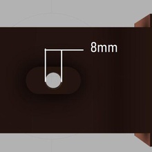 guía rail 8 mm clavija 3d print model - Mito3D