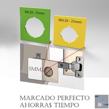 guía marca de bisagras 26 35mm tazón la herramienta bisagra bol fuente máquina molienda fresado 3d print model - Mito3D