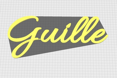 guille typography name 3dprint 3d print model - Mito3D