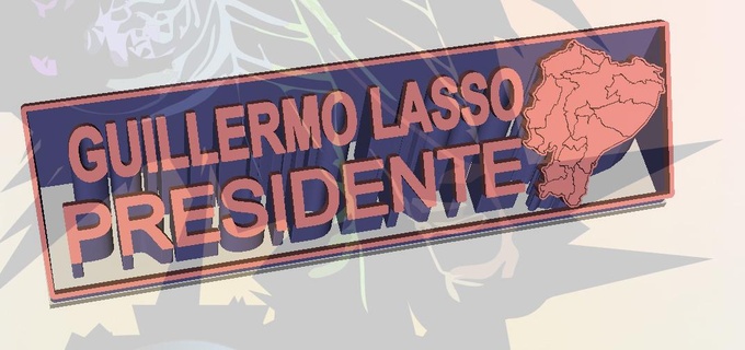Guillermo Lasso Ecuador Präsident Verknüpfung Laso Briefe 3d 3d print model - Mito3D
