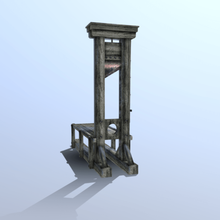 guillotine Spiel Strafe bereit Französisch Englisch Haus low-poly tudor fantasy mittelalterliche 3d print model - Mito3D