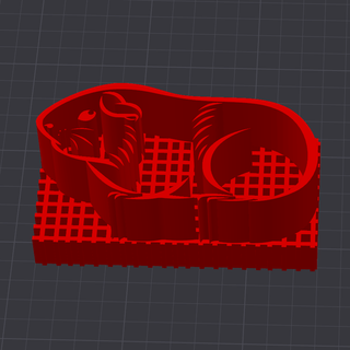 guinea pig cookie cutter guineapig art tools 3d print model - Mito3D
