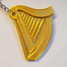 Guinness logotipo chaveiro gadget Cerveja álcool bebida harpa guiness chaveiros acessório acessórios 3d print model - Mito3D