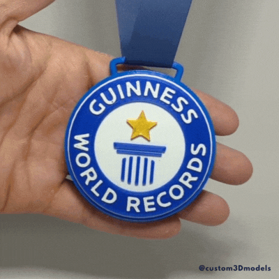 guinness monde records médaille mère in journée maman record 3d print model - Mito3D