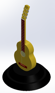 Gitarre Musik Instrument Kunst 3d print model - Mito3D