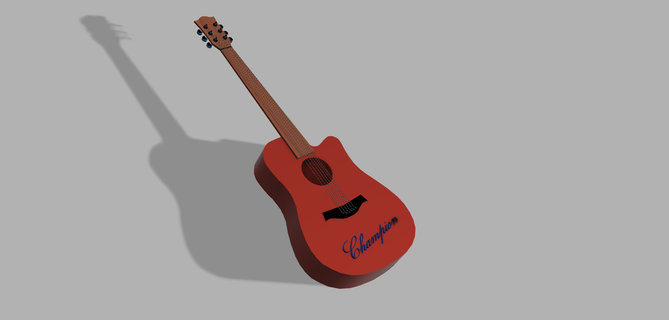 gitar akustik klasik klavye halk perdeler enstrüman model müzik müzikal naylon Ramirez gerçekçi İspanyol çelik dizi Odun 3d print model - Mito3D