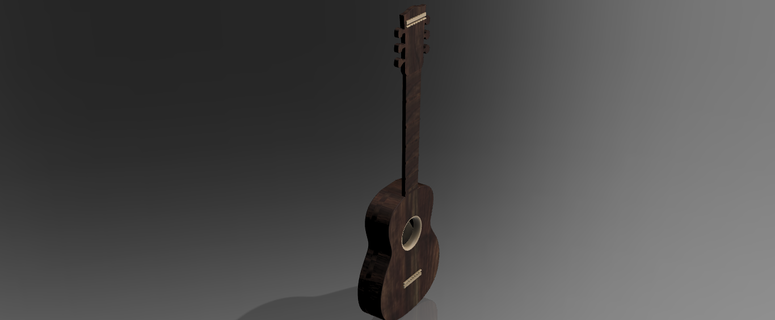 gitar Sanat oyuncak 3d print model - Mito3D