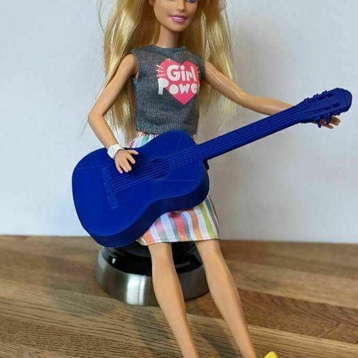 Gitarre Spielzeug Barbie 3D print model - Mito3D