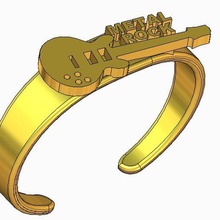 guitarra pulsera 3d print model - Mito3D