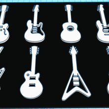 guitar collection various guitars 3d print model - Mito3D