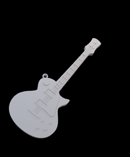 guitar key ring keychain pendant decoration electric tiny mini music 3d print model - Mito3D