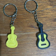 guitar key ring art 3d print model - Mito3D