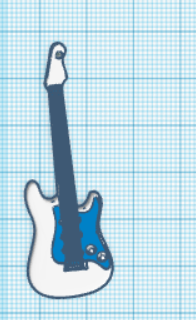 guitarra llavero 3d print model - Mito3D