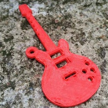 Gitarre-Schlüsselring verschiedene rock roll 3d print model - Mito3D
