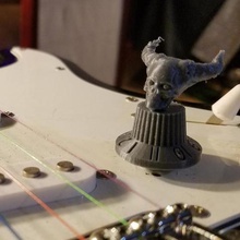 guitar knob goes 11 demon skull gadget audio 3d print model - Mito3D