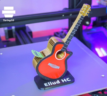 guitarra punta soporte plumero 3d print model - Mito3D