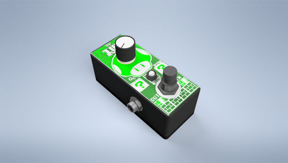 guitar pedal 1up music foot electronics pedals 3d print model - Mito3D