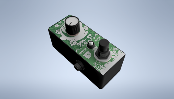 guitar pedal boo-st music foot electronics 3d print model - Mito3D