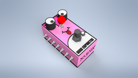 guitar pedal n6 music foot electronics 3d print model - Mito3D