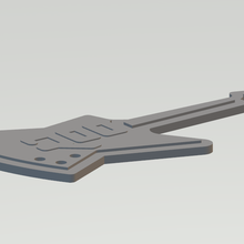 guitare pendentif gadget ornement clé titulaire soutien musique art porte clés 3d print model - Mito3D