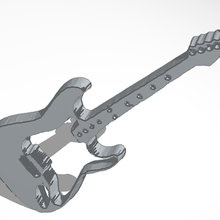 gitar kolye anahtarlık moda elektrik Kaya müzik anahtar yüzük bilezik rockçı 3d print model - Mito3D