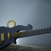 guitare pendentif bijoux musicales de la 3d print model - Mito3D