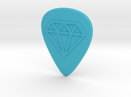 guitarra recoger diamante pua púa 3d print model - Mito3D