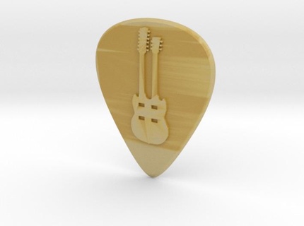 guitar pick double-neck Gadget pua plectrum 3d print model - Mito3D