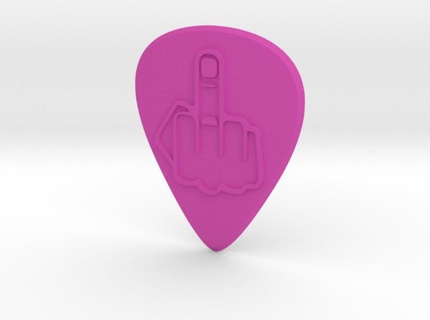 guitar pick middle finger 3d print model - Mito3D