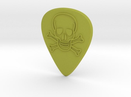 guitar pick skull & bones Gadget pua plectrum 3d print model - Mito3D