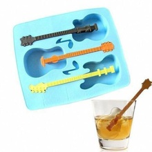 guitar shape ice cube mold home ice-cube-mold icecube music shaped 3d print model - Mito3D