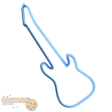 guitar silhouette cookie cutter 3d print model - Mito3D