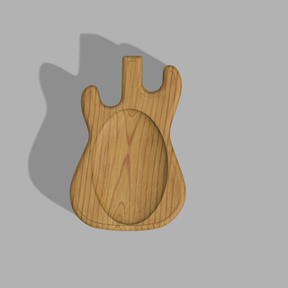 guitarra bandeja cnc cisne plato servicio carpintería expediente madera 3d print model - Mito3D