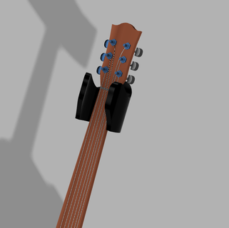 violão ukulele parede monte graves cabide música strut semana montagem 3d print model - Mito3D