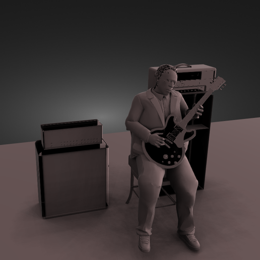 guitarist 3D print model - Mito3D
