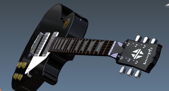 Guitarra el ctrica les paul Gibson Bord bringen 3d print model - Mito3D
