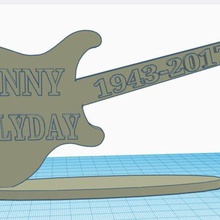 Gitarren johnny hallyday verschiedene 3d print model - Mito3D