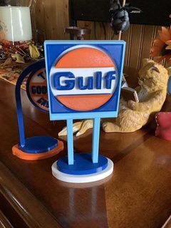 gulf gas sign oil station 3d print model - Mito3D