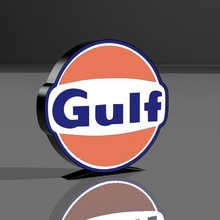 gulf lamp logo led 3d print model - Mito3D