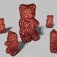 sakızlı ayı voronoi tarzı ev dekor 3d print model - Mito3D