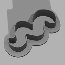 pegajoso gusano Galleta cortador 3d print model - Mito3D