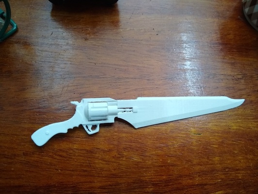 arma fogo lâmina fantasia 3d print model - Mito3D