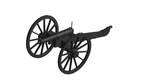 gun carriage bullet rifle anti aircraft machine pistol defense sniper howitzer tank colt canon military rocket launcher flintlock army ar vr automatic weapon 3d print model - Mito3D
