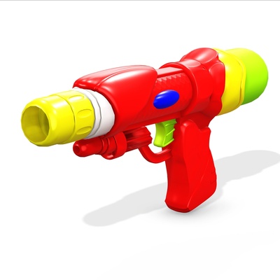tabanca çocuk okul öncesi oyuncak 3d model çocuklar kasaba karikatür silah ev bina 3d print model - Mito3D