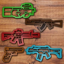 gun cookie cutter set home p90 glock m4 m4a1 g36 ak47 firearm firearms weapons guns fondant 3d print model - Mito3D