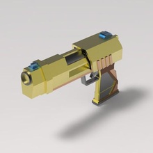pistola de cosplay juego 3d print model - Mito3D