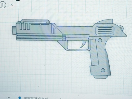 pistola in forma robo poliziotto 7in figura gioco 3d print model - Mito3D