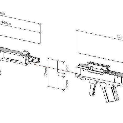pistolet hexa équipement vol2 outil 124 kotobukiya 3d impression 3D print model - Mito3D