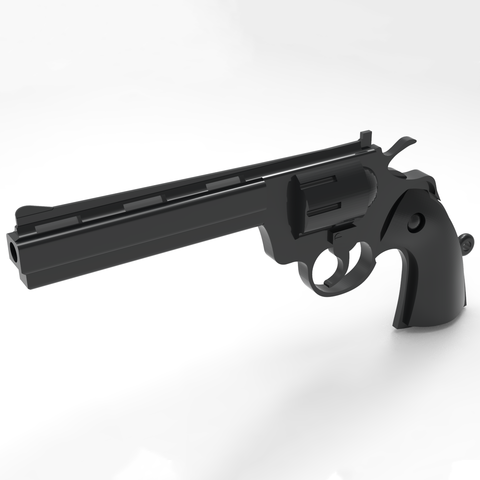 gun revolver jewelry keychain weapon pistol 3D print model - Mito3D
