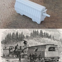 pistola carro gioco potere nero giochi tavolo acw treno ferrovia guerra miniature oldwest 3d print model - Mito3D